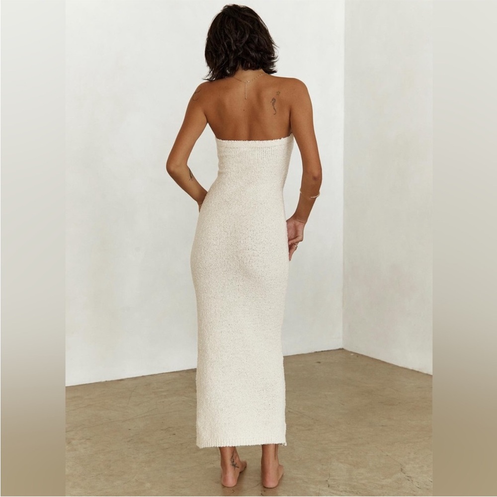 NWT Princess Polly Cream Cloud Strapless Boucle Maxi Dress Size 2 New - Picture 15 of 15